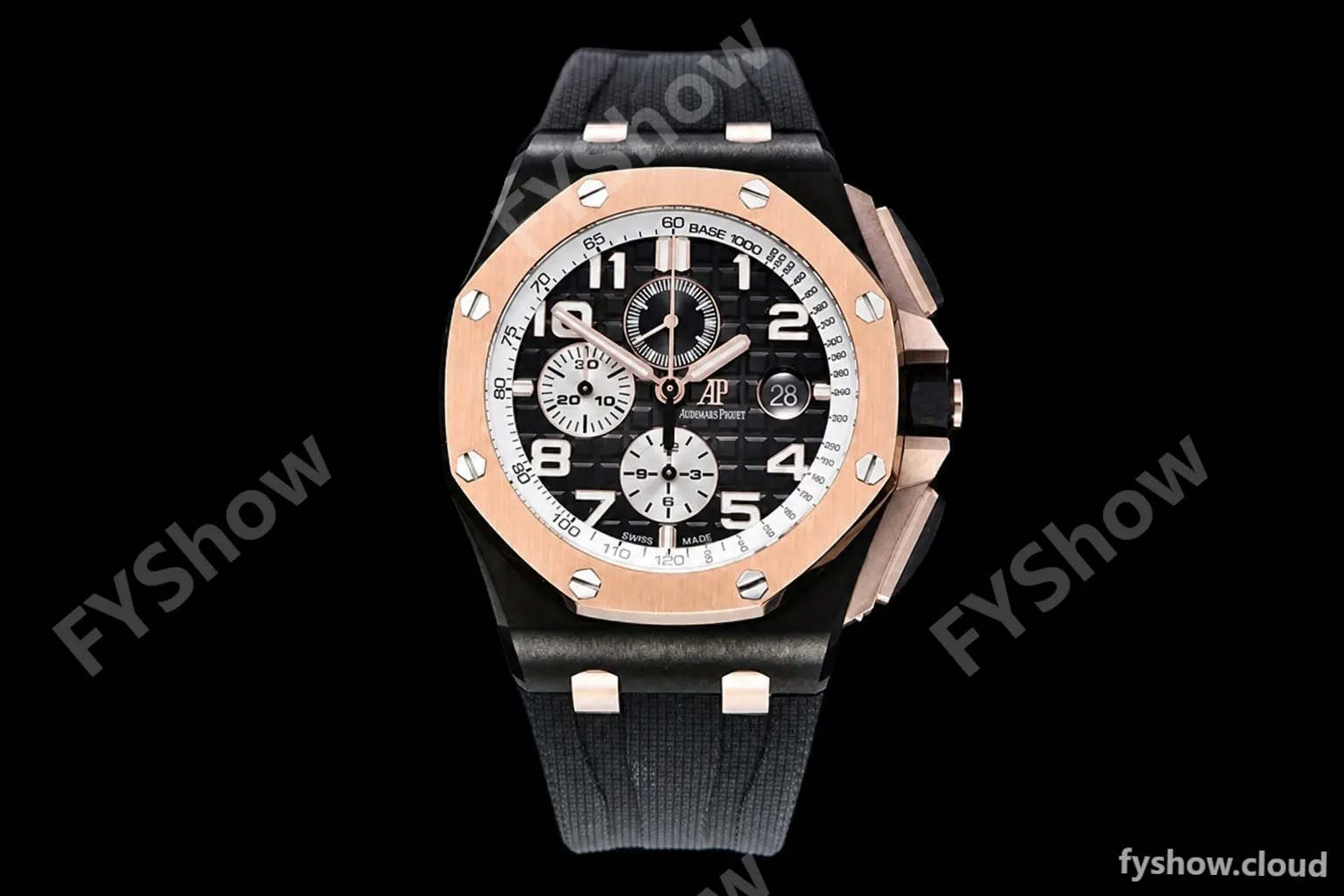Audemars Piguet - AP ROO Chronograph RG CER/RU G-Blue/Num APF A3126 Mod