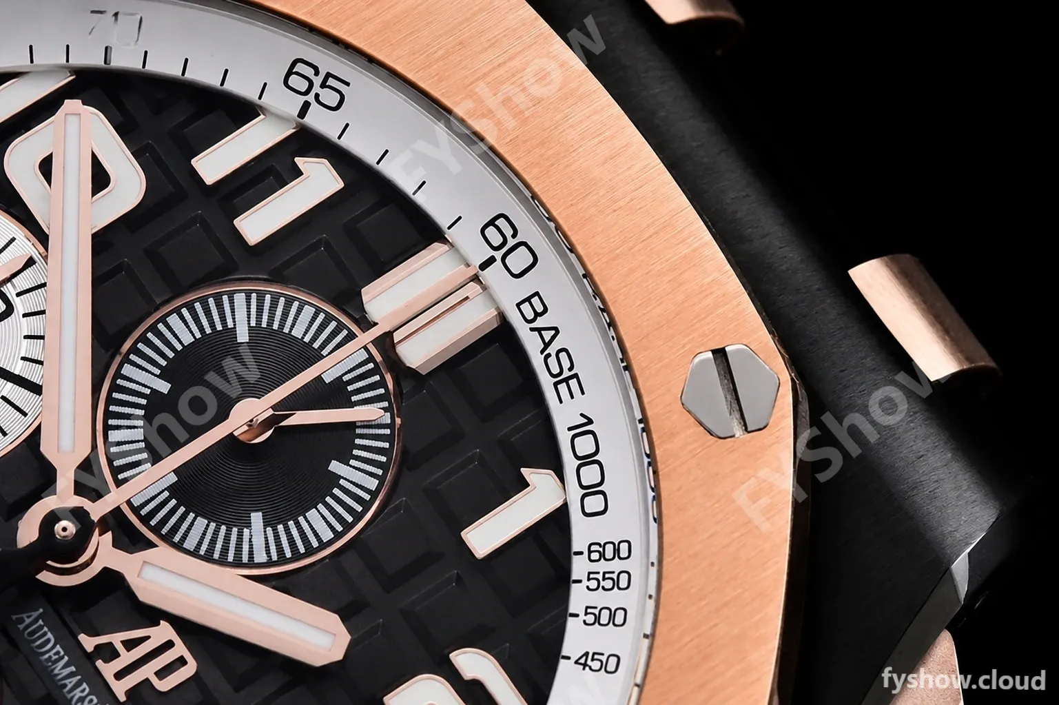 Audemars Piguet - AP ROO Chronograph RG CER/RU G-Blue/Num APF A3126 Mod - Image 6