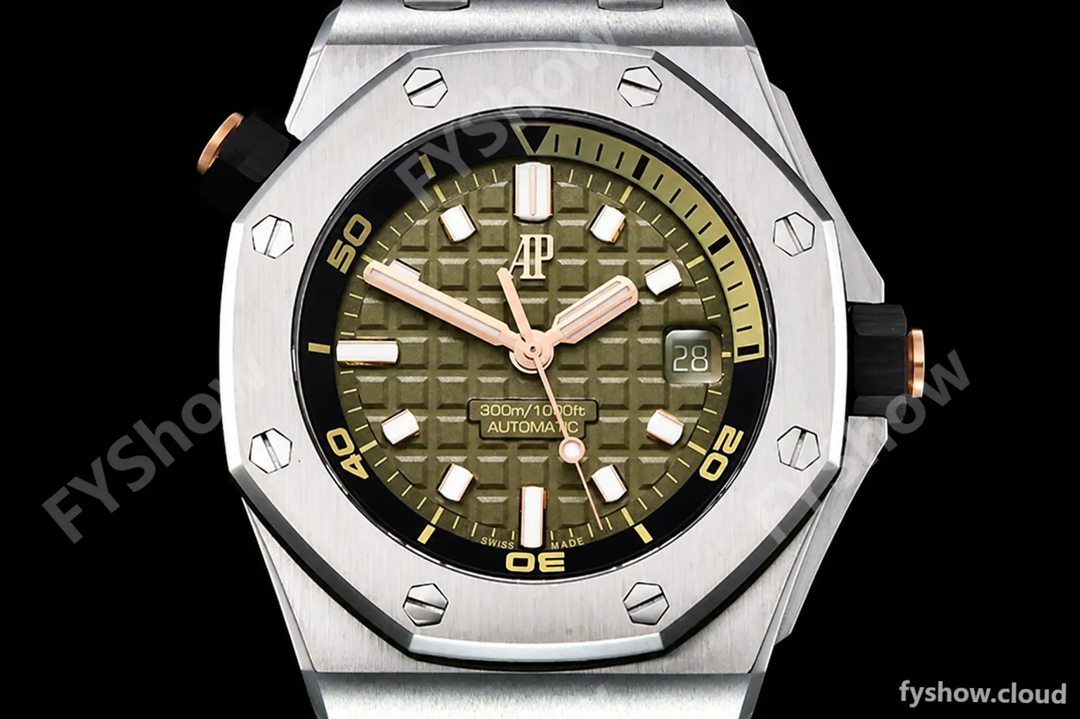 Audemars Piguet - Royal Oak Offshore Diver 15720 SS/RU Green ZF A4308 - Image 2