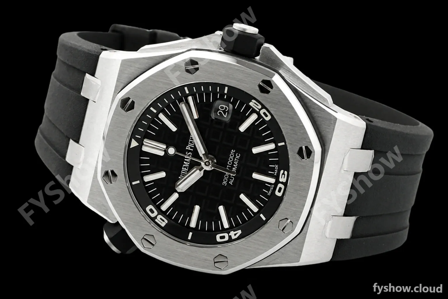 Audemars Piguet - Royal Oak Offshore Diver 15710ST Black SS/RU ZF V2 SA3120 - Image 4