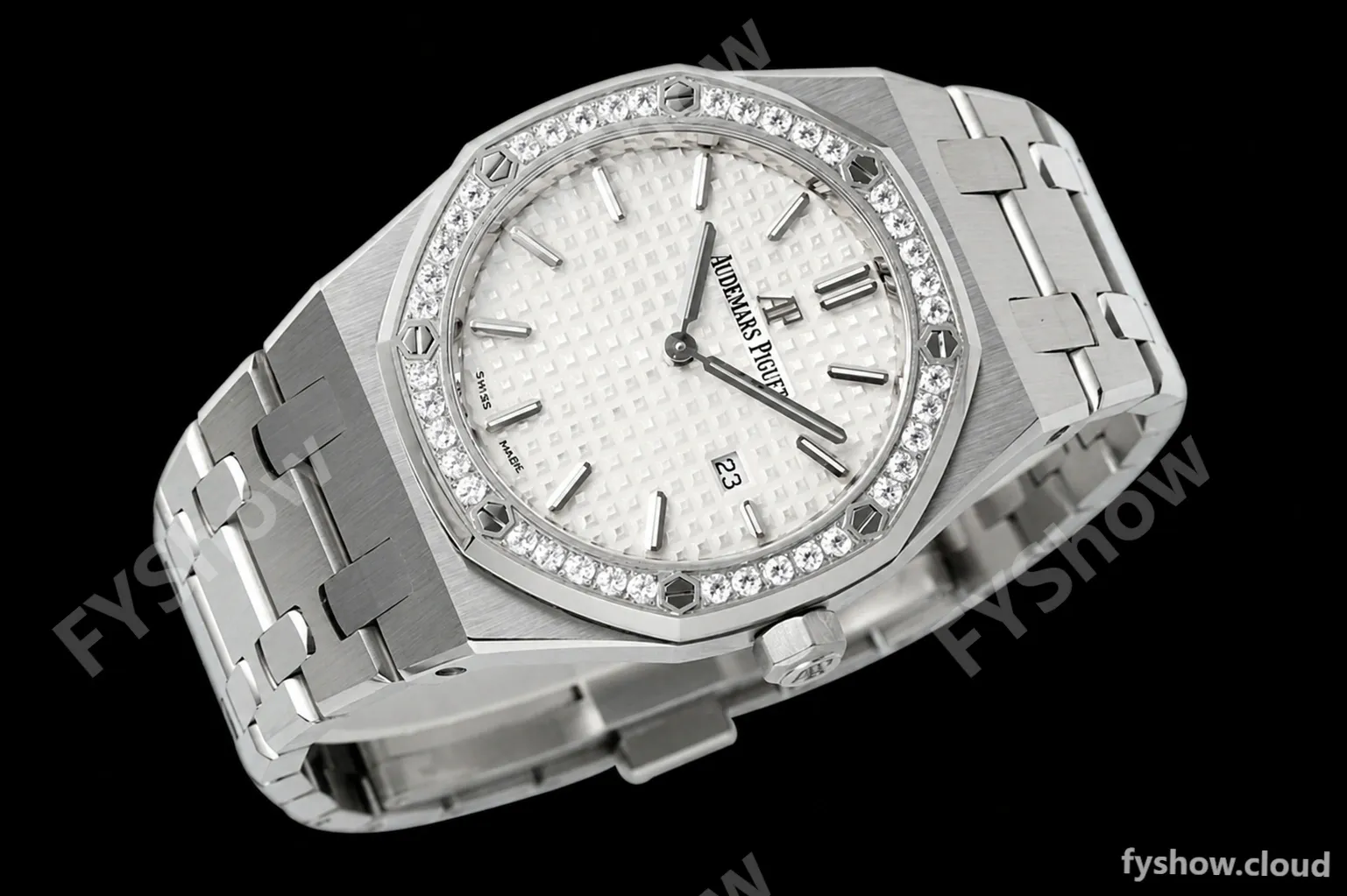 Audemars Piguet - Royal Oak Ladies 67651ST 33mm Dia SS/SS Wht/Stk ZF Swiss Qtz - Image 7