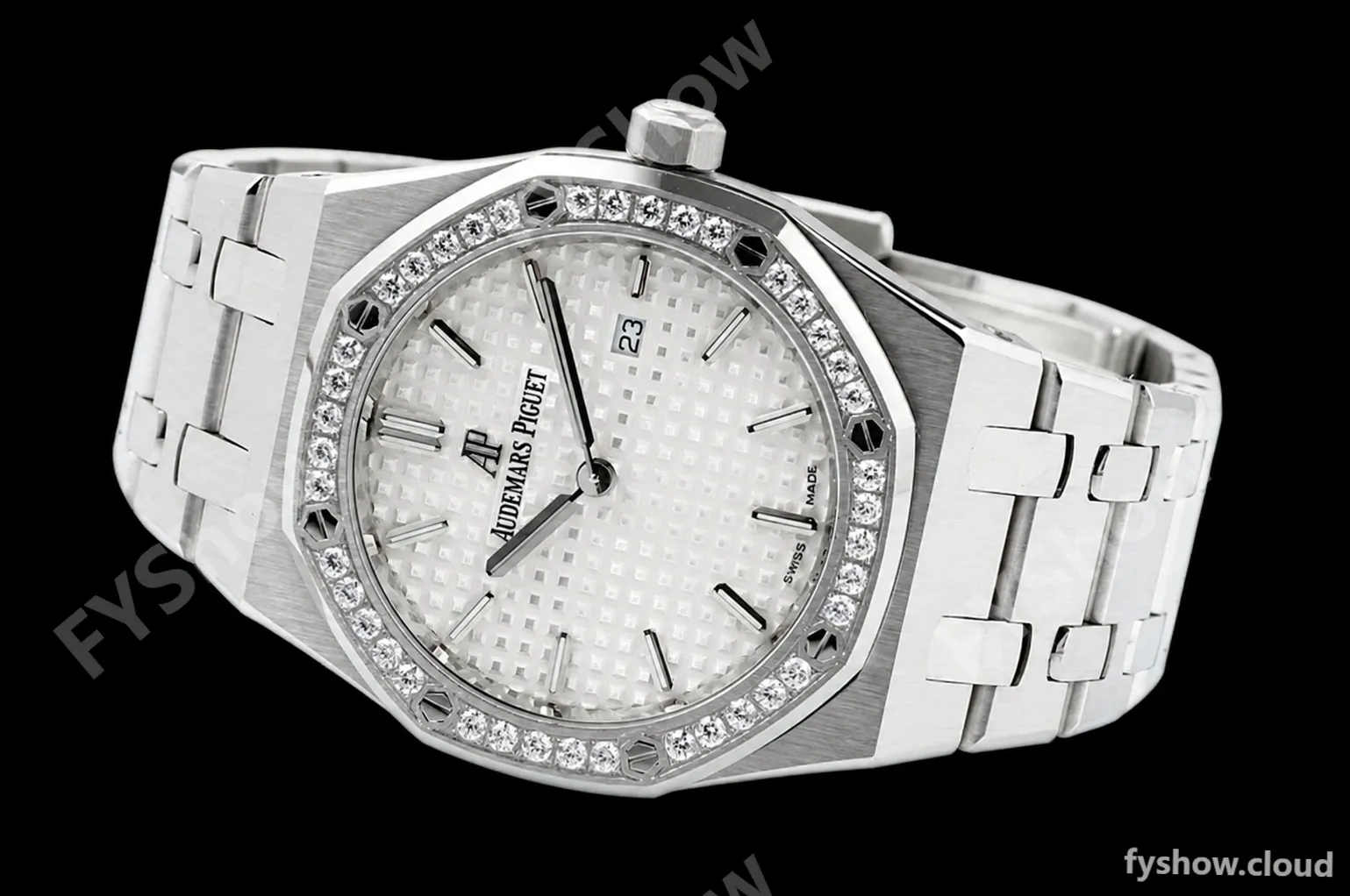Audemars Piguet - Royal Oak Ladies 67651ST 33mm Dia SS/SS Wht/Stk ZF Swiss Qtz - Image 9