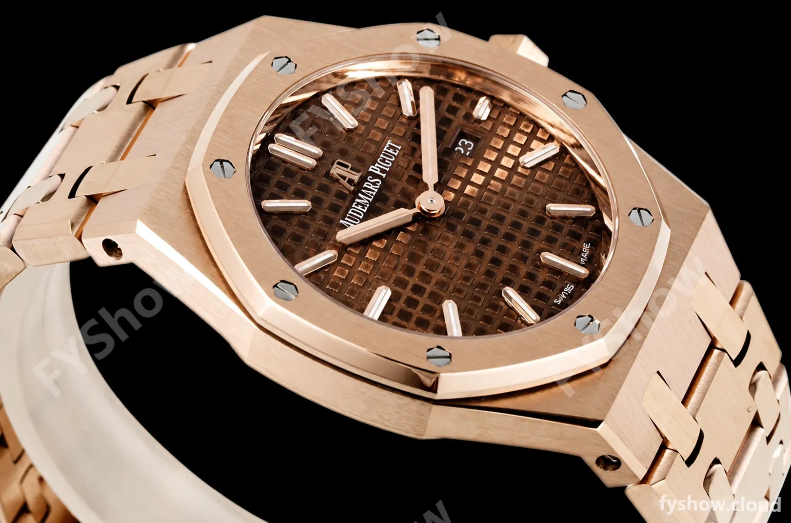 Audemars Piguet - Royal Oak Ladies 67650OR 33mm RG/RG Brn/Stk ZF Swiss Qtz - Image 2