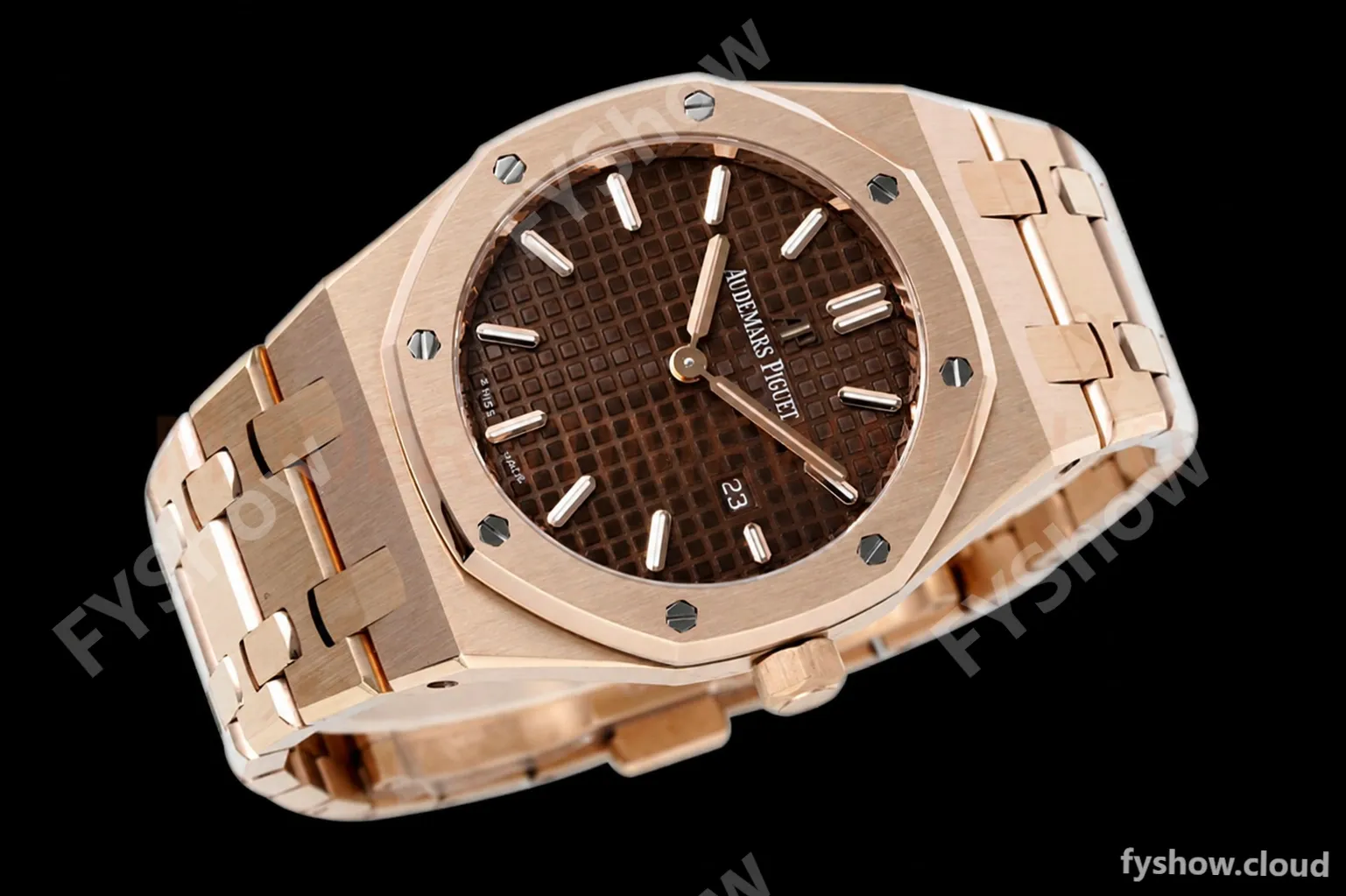 Audemars Piguet - Royal Oak Ladies 67650OR 33mm RG/RG Brn/Stk ZF Swiss Qtz - Image 4
