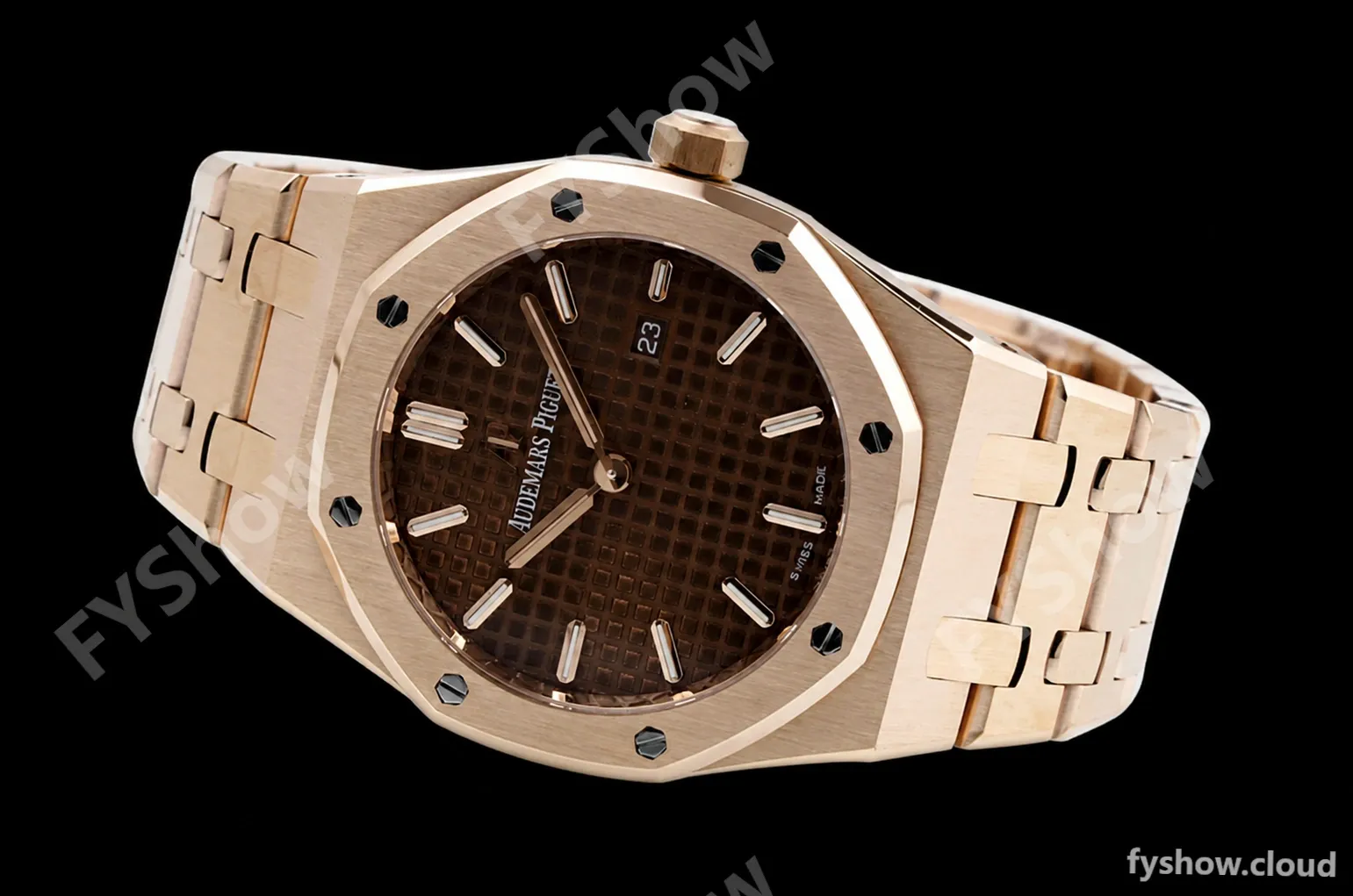 Audemars Piguet - Royal Oak Ladies 67650OR 33mm RG/RG Brn/Stk ZF Swiss Qtz - Image 7