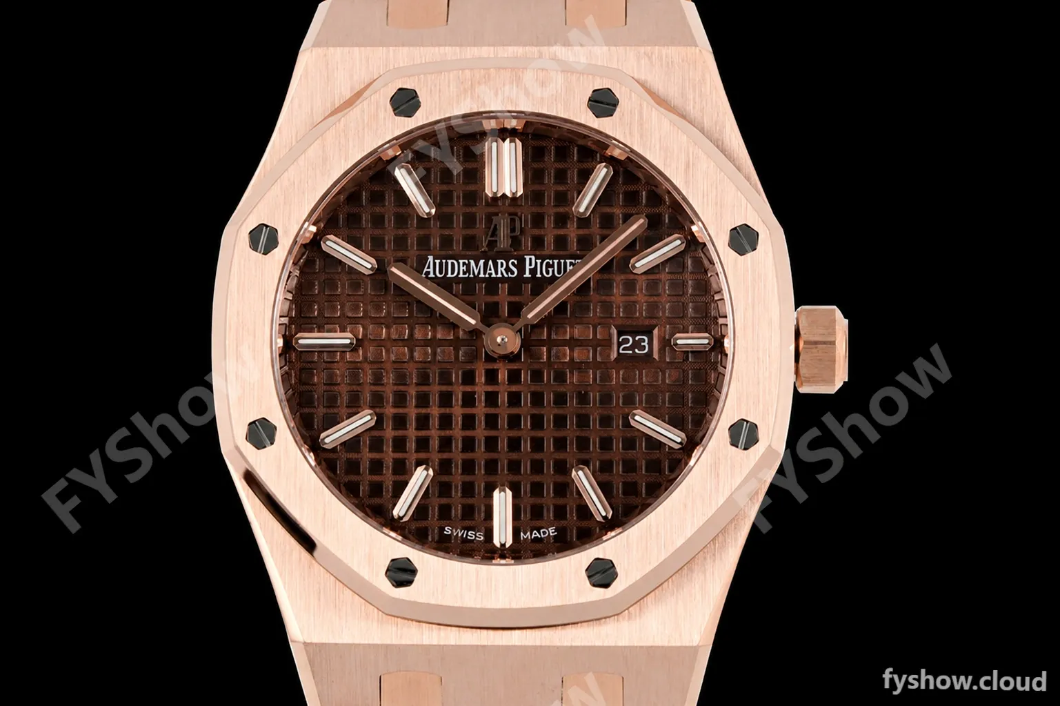 Audemars Piguet - Royal Oak Ladies 67650OR 33mm RG/RG Brn/Stk ZF Swiss Qtz - Image 8