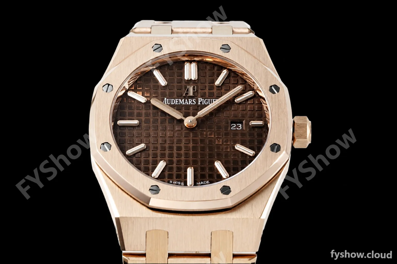 Audemars Piguet - Royal Oak Ladies 67650OR 33mm RG/RG Brn/Stk ZF Swiss Qtz - Image 2