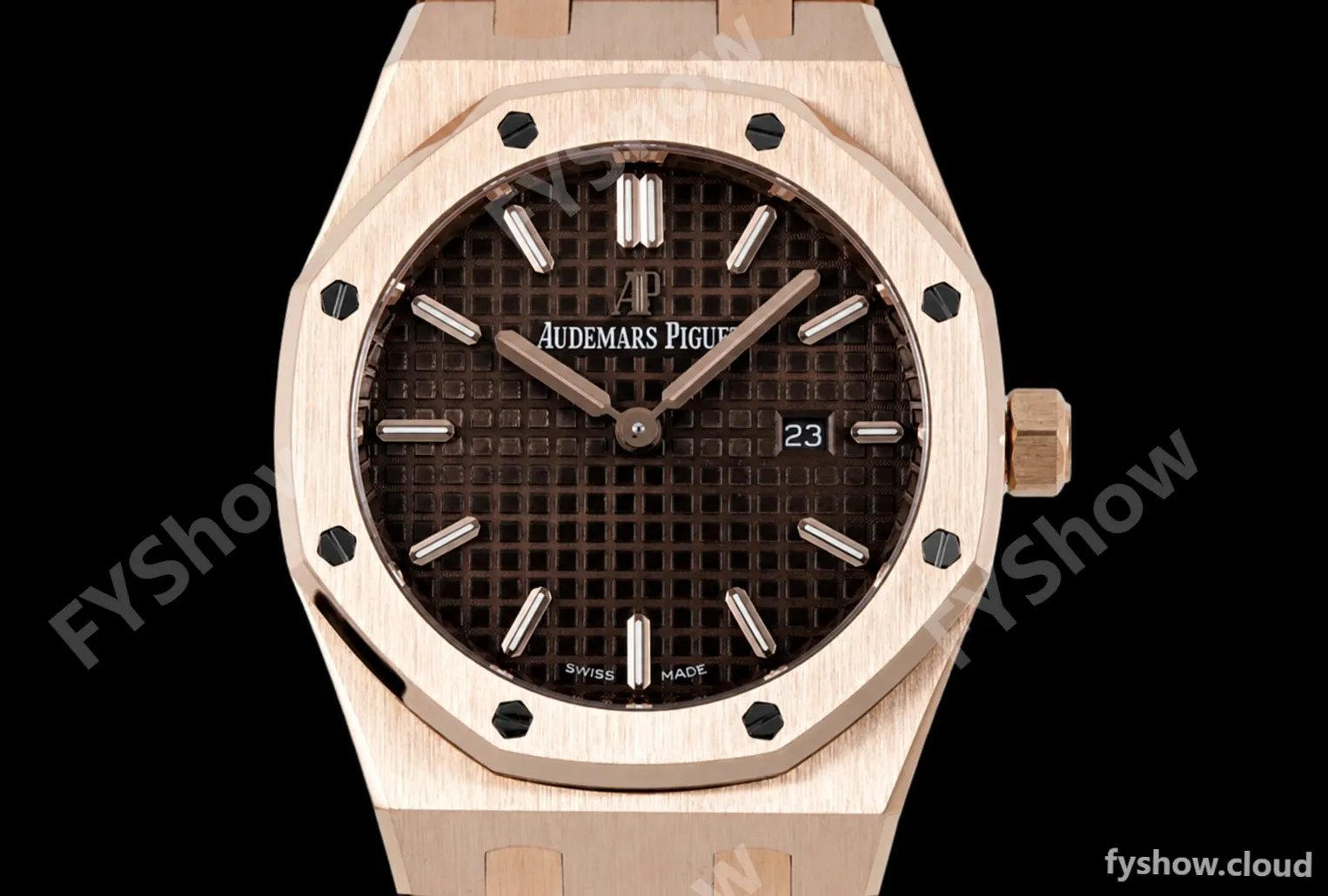 Audemars Piguet - Royal Oak Ladies 67650OR 33mm RG/RG Brn/Stk ZF Swiss Qtz - Image 3