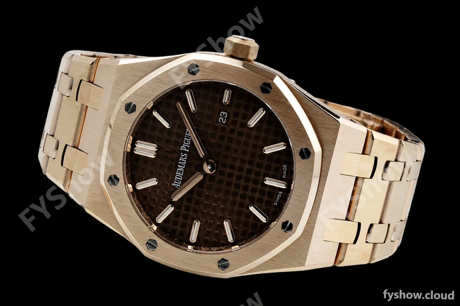 Audemars Piguet - Royal Oak Ladies 67650OR 33mm RG/RG Brn/Stk ZF Swiss Qtz - Image 4