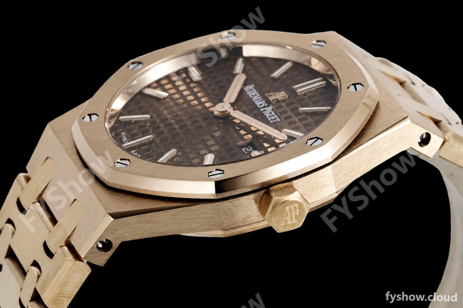 Audemars Piguet - Royal Oak Ladies 67650OR 33mm RG/RG Brn/Stk ZF Swiss Qtz - Image 6