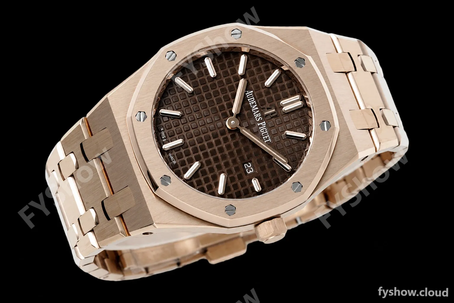 Audemars Piguet - Royal Oak Ladies 67650OR 33mm RG/RG Brn/Stk ZF Swiss Qtz - Image 7