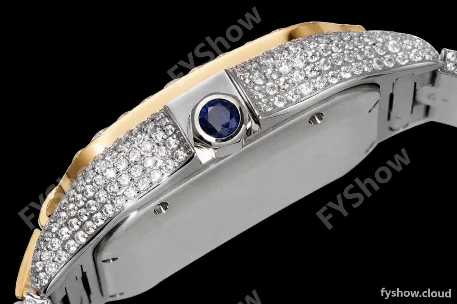 Cartier - Santos De Cartier Mens Automatic 40mm Diamond YG/SS Dia/Ara TWF A2824 - Image 2