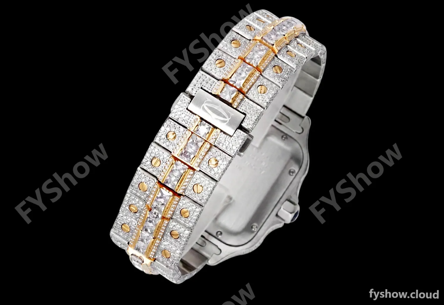 Cartier - Santos De Cartier Mens Automatic 40mm Diamond YG/SS Dia/Ara TWF A2824 - Image 5