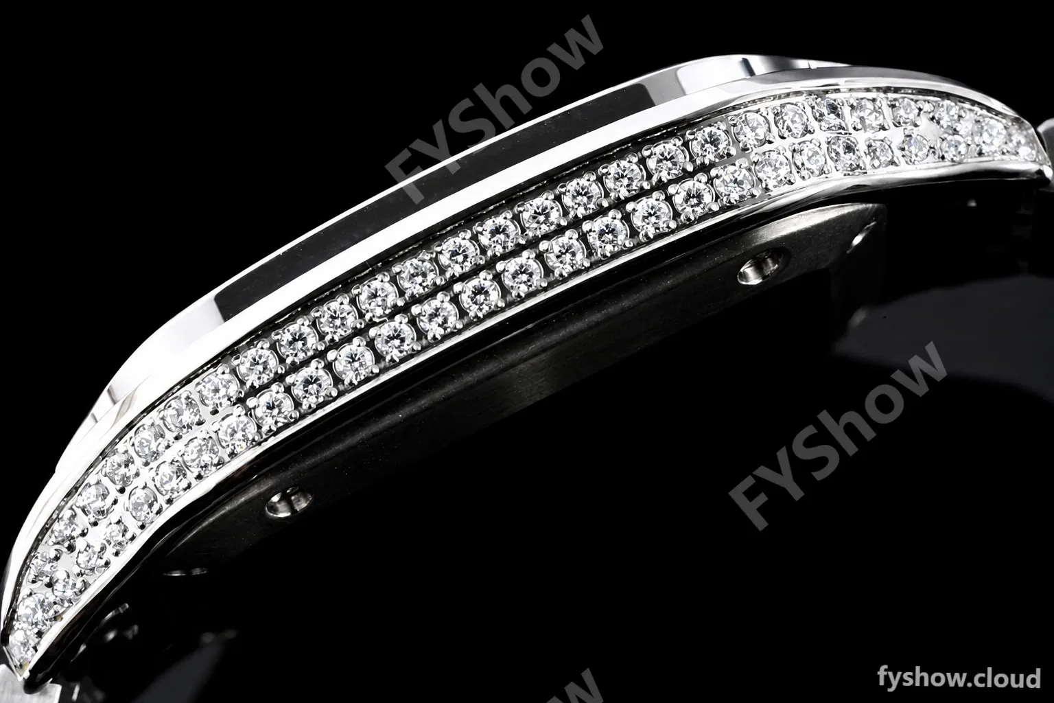 Cartier - Santos De Cartier 35mm Automatic Full Diams SS/SS White BVF MY9039 - Image 2