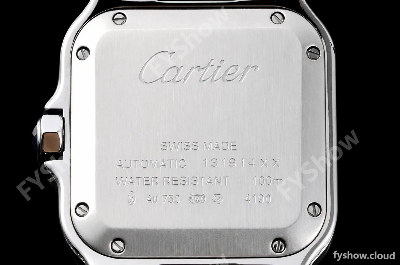 Cartier - Santos De Cartier 35mm Automatic Full Diams SS/SS White BVF MY9039 - Image 3