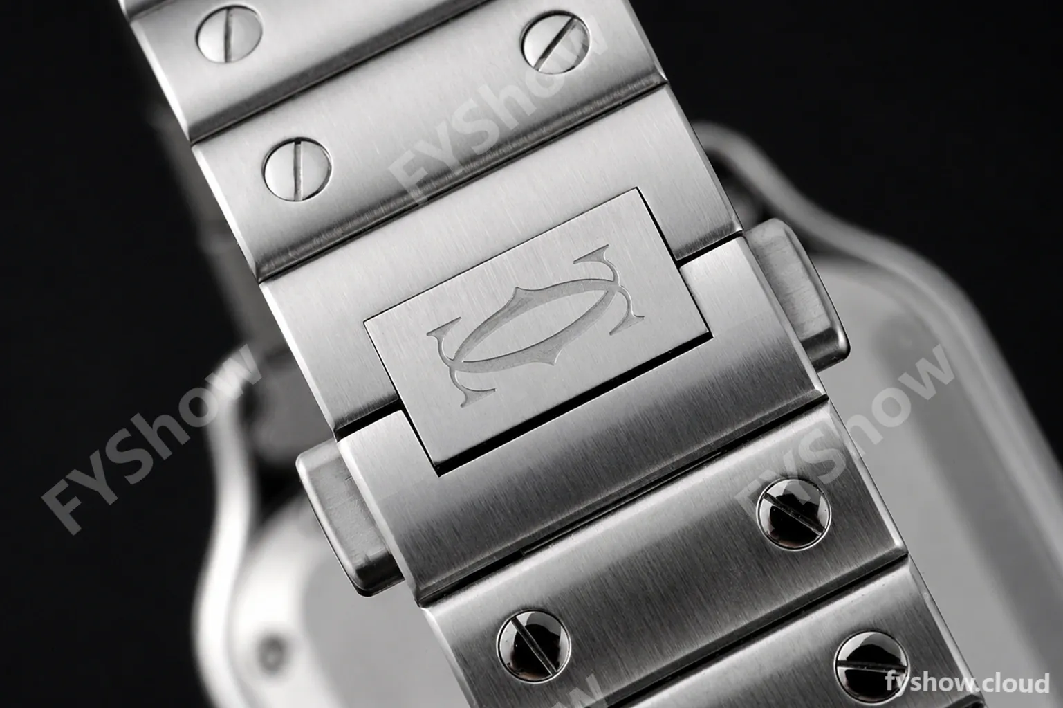Cartier - Santos De Cartier 35mm Automatic Full Diams SS/SS White BVF MY9039 - Image 8