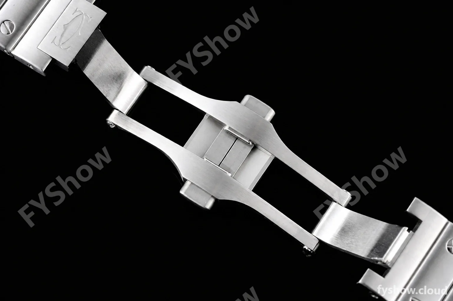 Cartier - Santos De Cartier 35mm Automatic Full Diams SS/SS White BVF MY9039 - Image 9