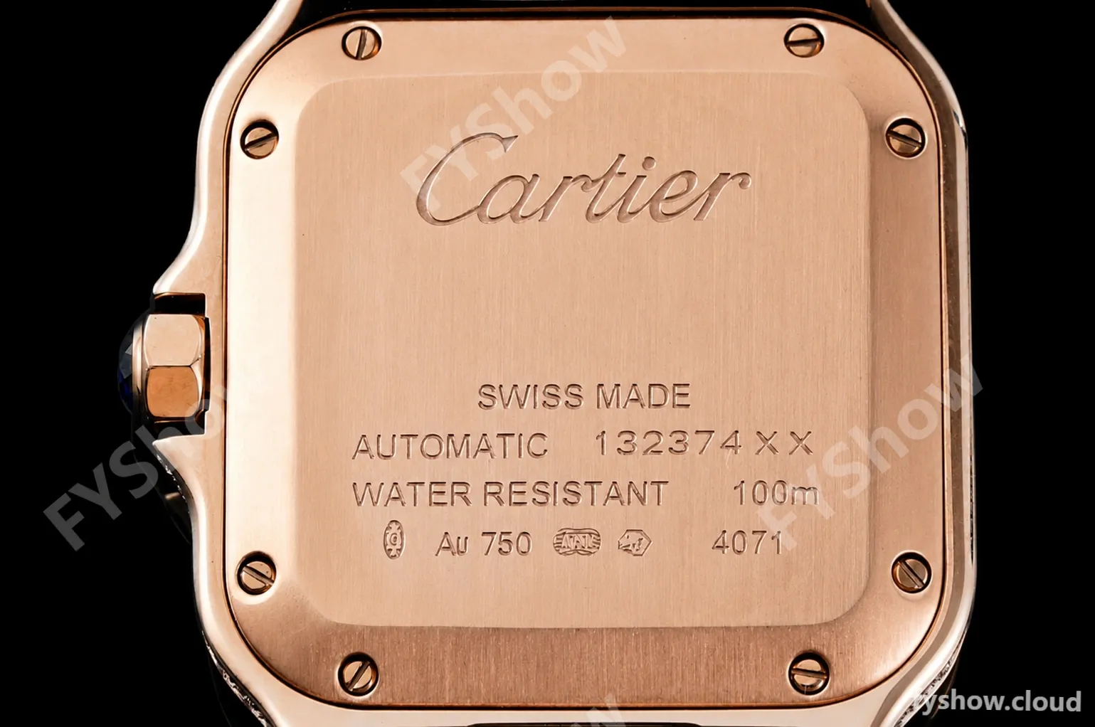 Cartier - Santos De Cartier 35mm Automatic Full Diams RG/RG White BVF MY9039 - Image 7