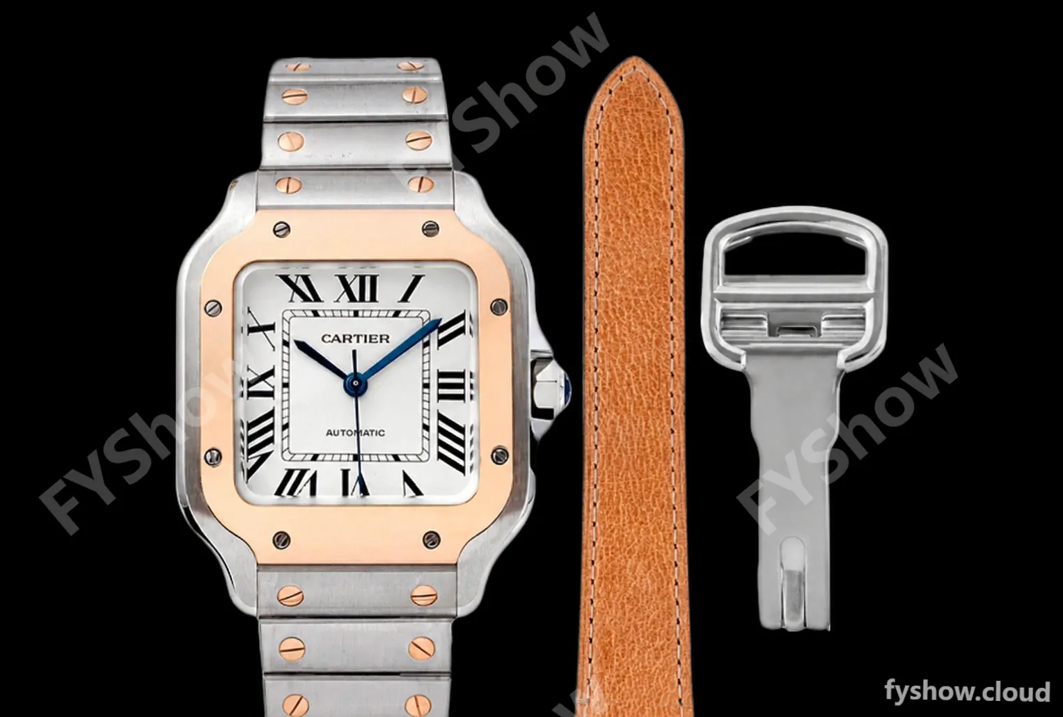 Cartier - Santos De Cartier 35mm Automatic RG/SS White BVF MY9039