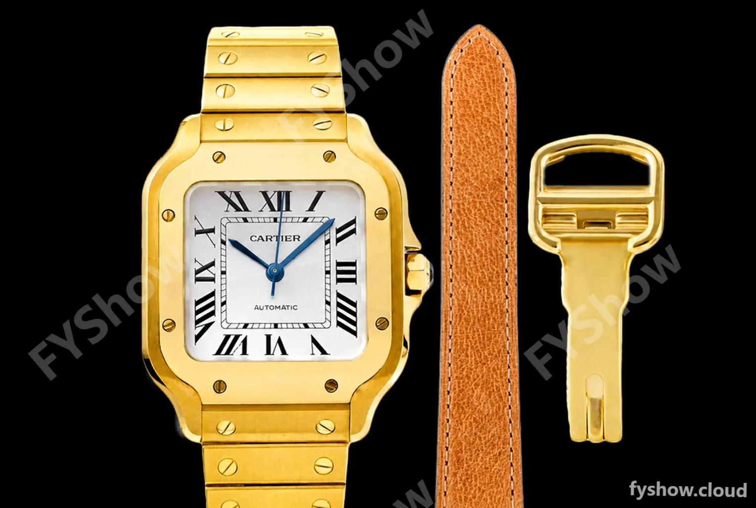Cartier - Santos De Cartier 35mm Automatic YG/YG White BVF MY9039 - Image 2