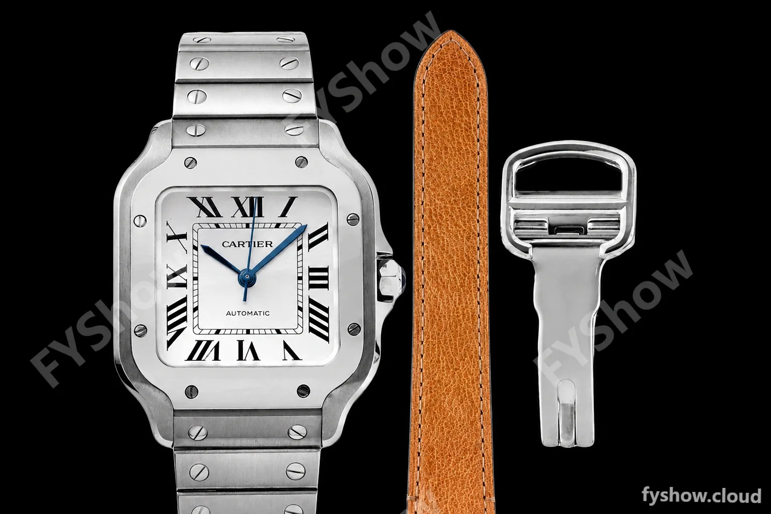 Cartier - Santos De Cartier 35mm Automatic SS/SS White BVF MY9015