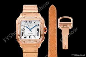 Cartier - Santos De Cartier 35mm Automatic Diams RG/RG White BVF MY9039