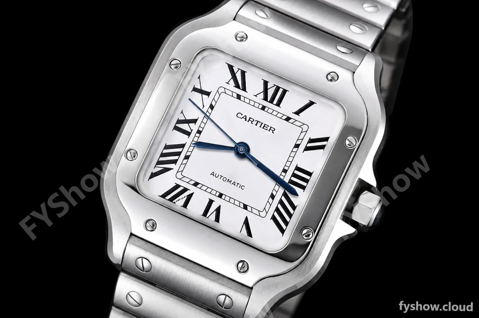 Cartier - Santos De Cartier Ladies Automatic 35mm SS/SS White BVF MY9039 - Image 3