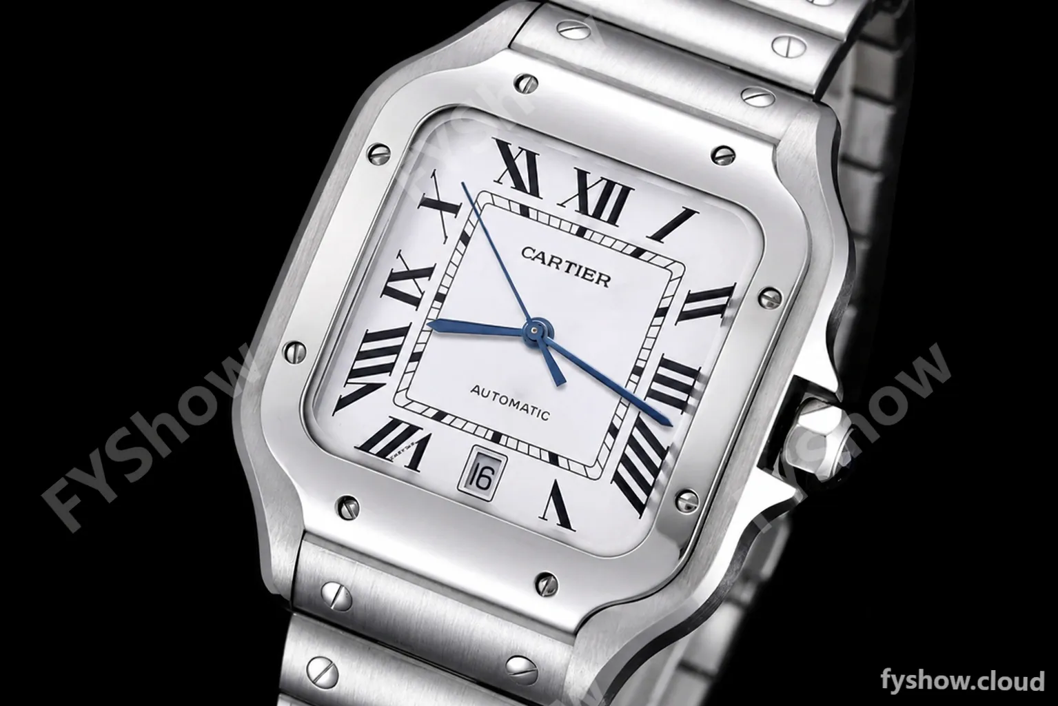Cartier - Santos De Cartier Mens Automatic 40mm SS/SS White BVF MY9019 - Image 3