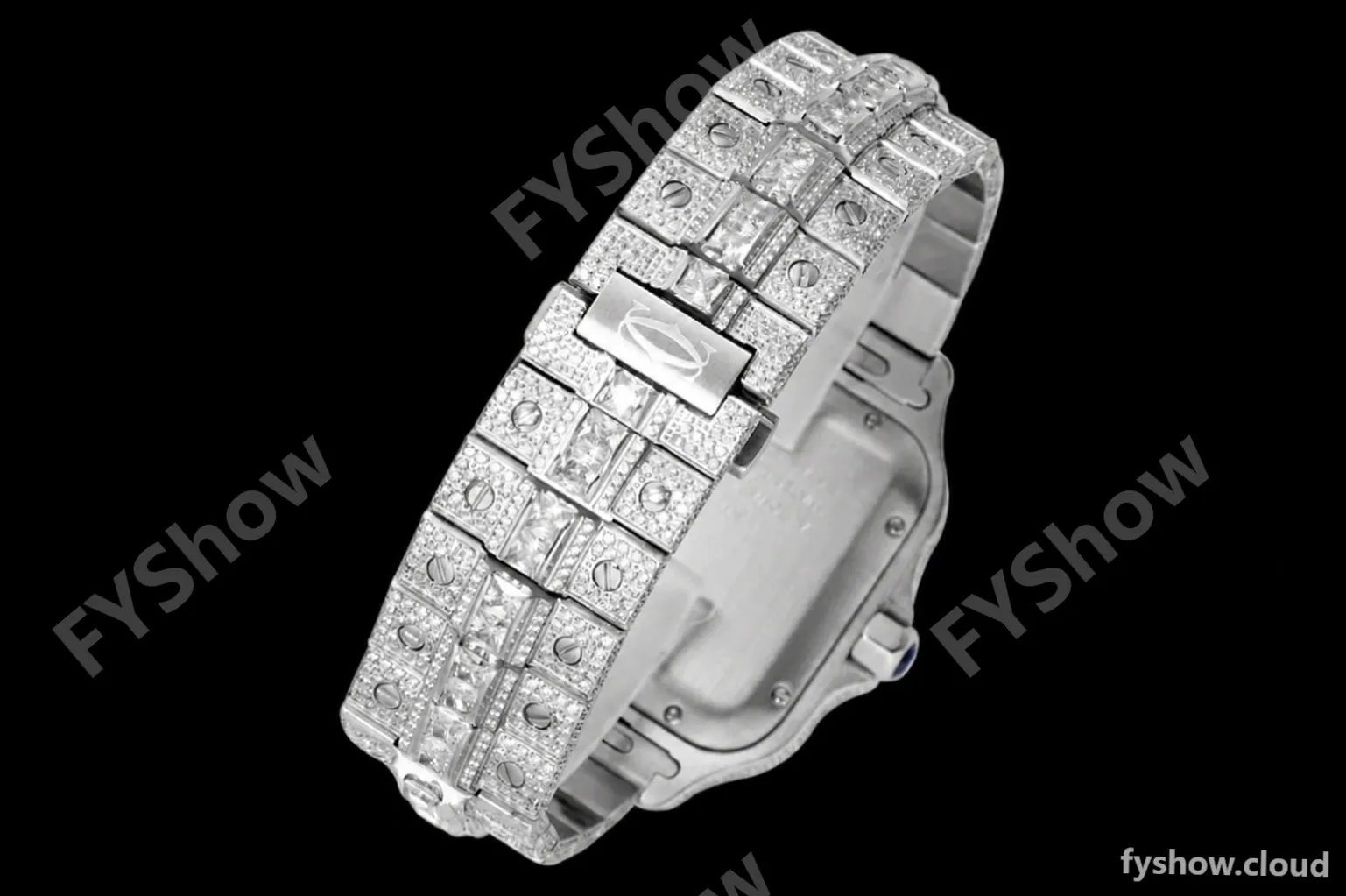 Cartier - Santos De Cartier Mens Automatic 40mm Diamond SS/SS Dia/Rmn TWF A2824 - Image 3