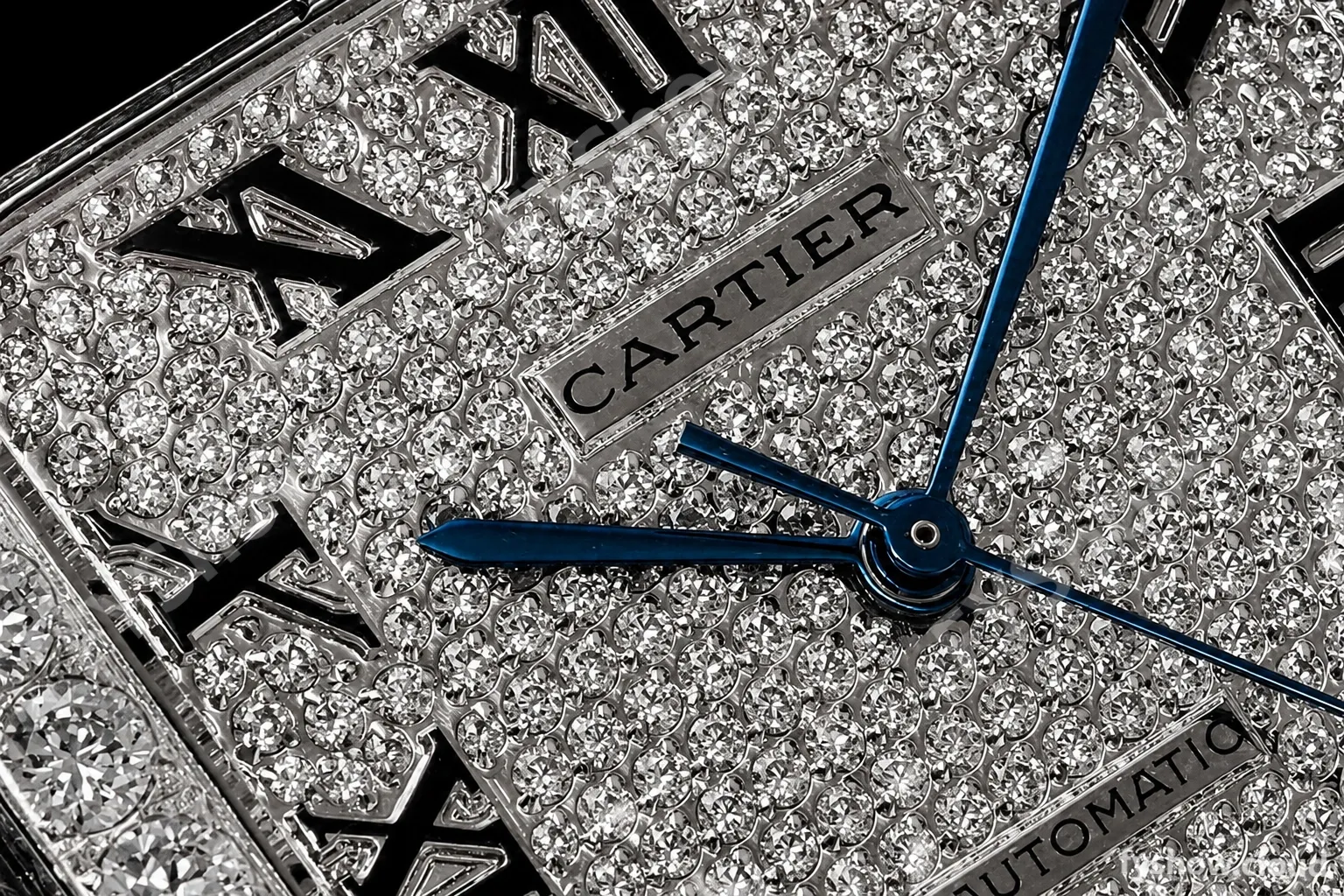 Cartier - Santos De Cartier Mens Automatic 40mm Diamond SS/SS Dia/Rmn TWF A2824 - Image 10