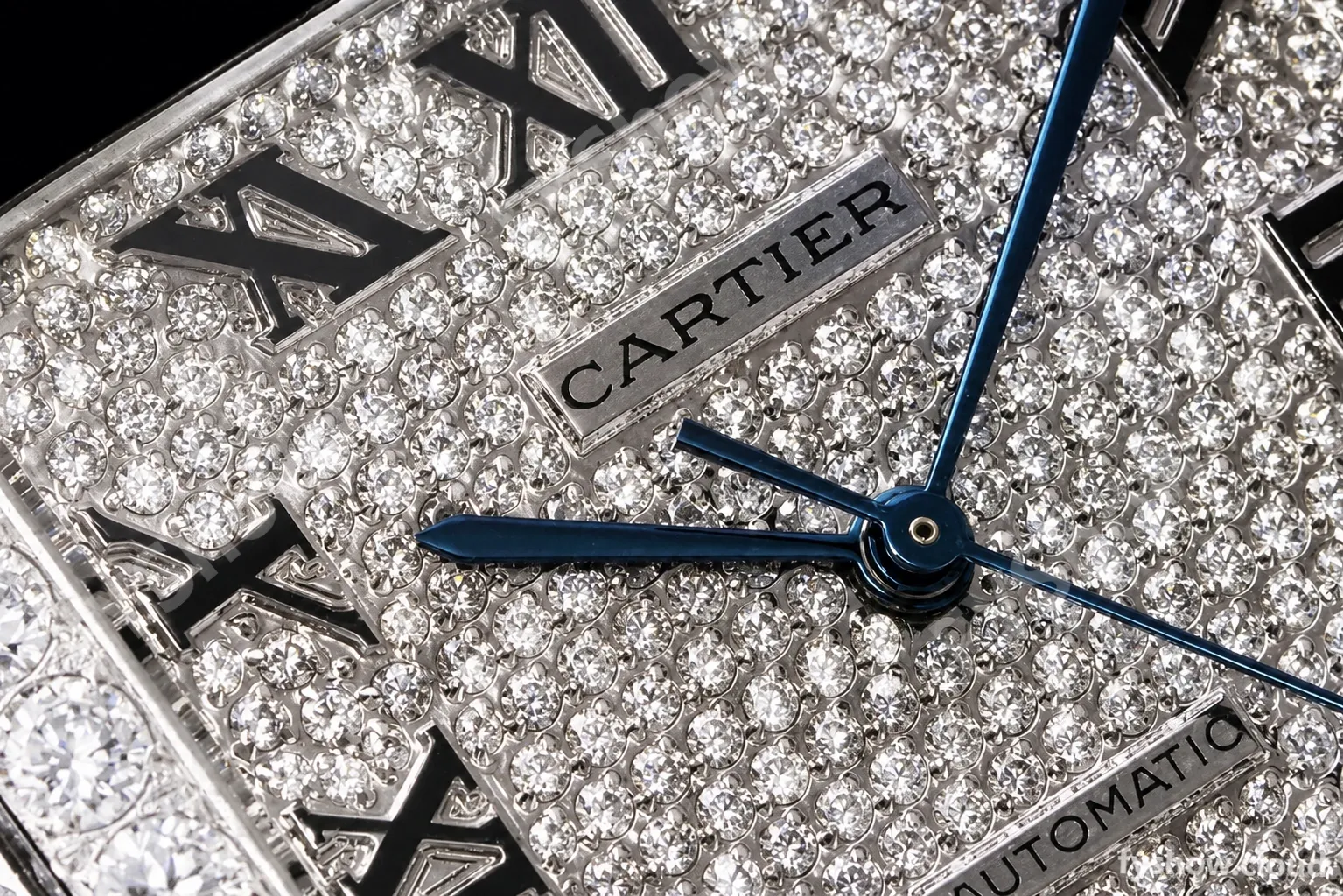 Cartier - Santos De Cartier Mens Automatic 40mm Diamond SS/SS Dia/Rmn TWF A2824 - Image 9