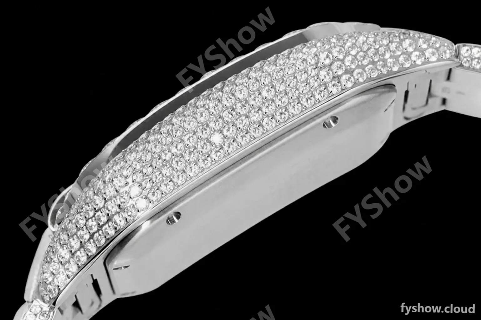 Cartier - Santos De Cartier Mens Automatic 40mm Diamond SS/SS Dia/Rmn TWF A2824 - Image 12
