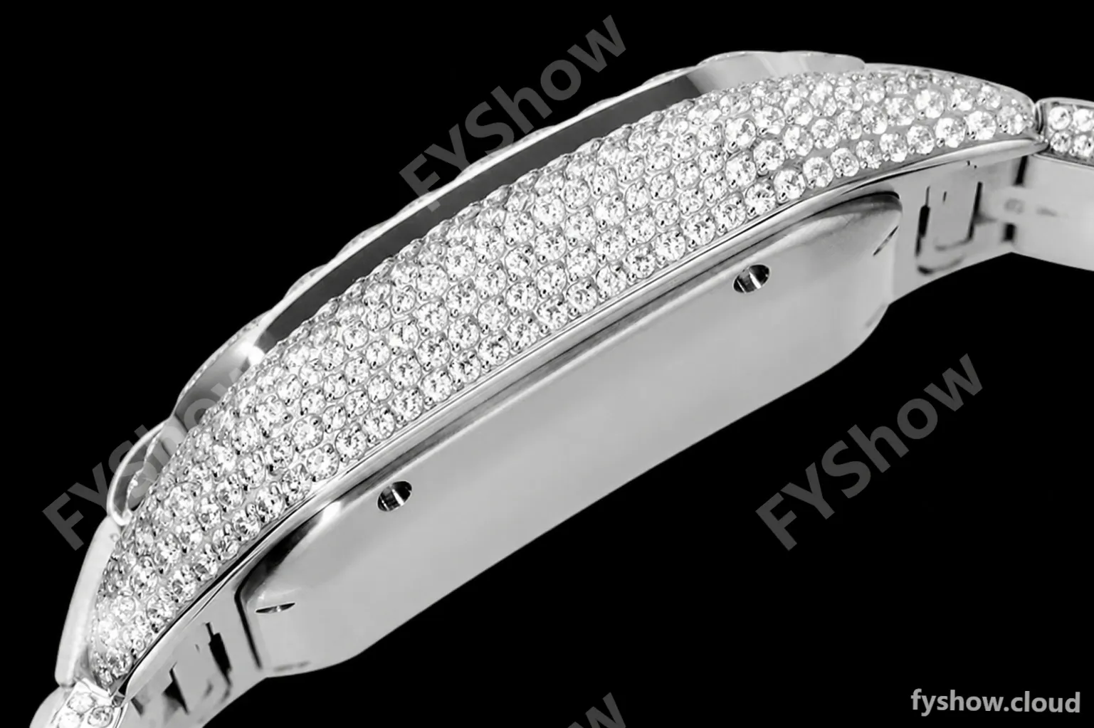 Cartier - Santos De Cartier Mens Automatic 40mm Diamond SS/SS Dia/Rmn TWF A2824 - Image 11
