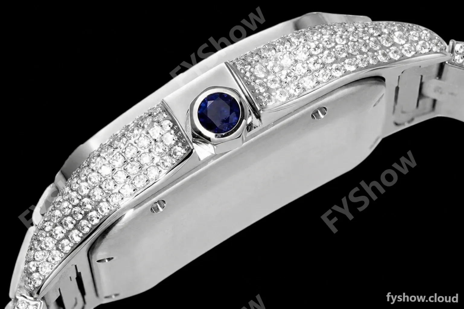 Cartier - Santos De Cartier Mens Automatic 40mm Diamond SS/SS Dia/Rmn TWF A2824 - Image 18