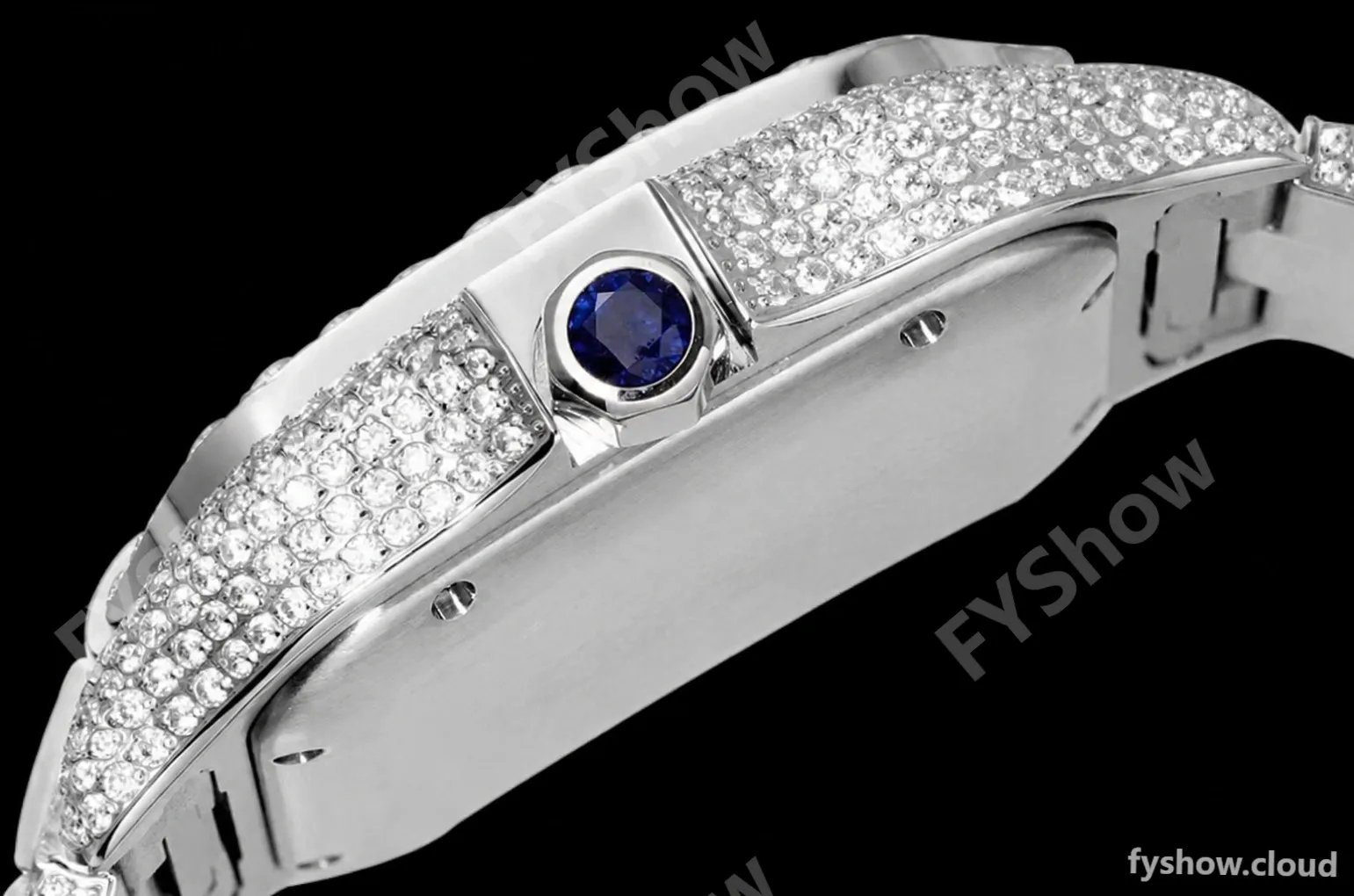 Cartier - Santos De Cartier Mens Automatic 40mm Diamond SS/SS Dia/Rmn TWF A2824 - Image 17