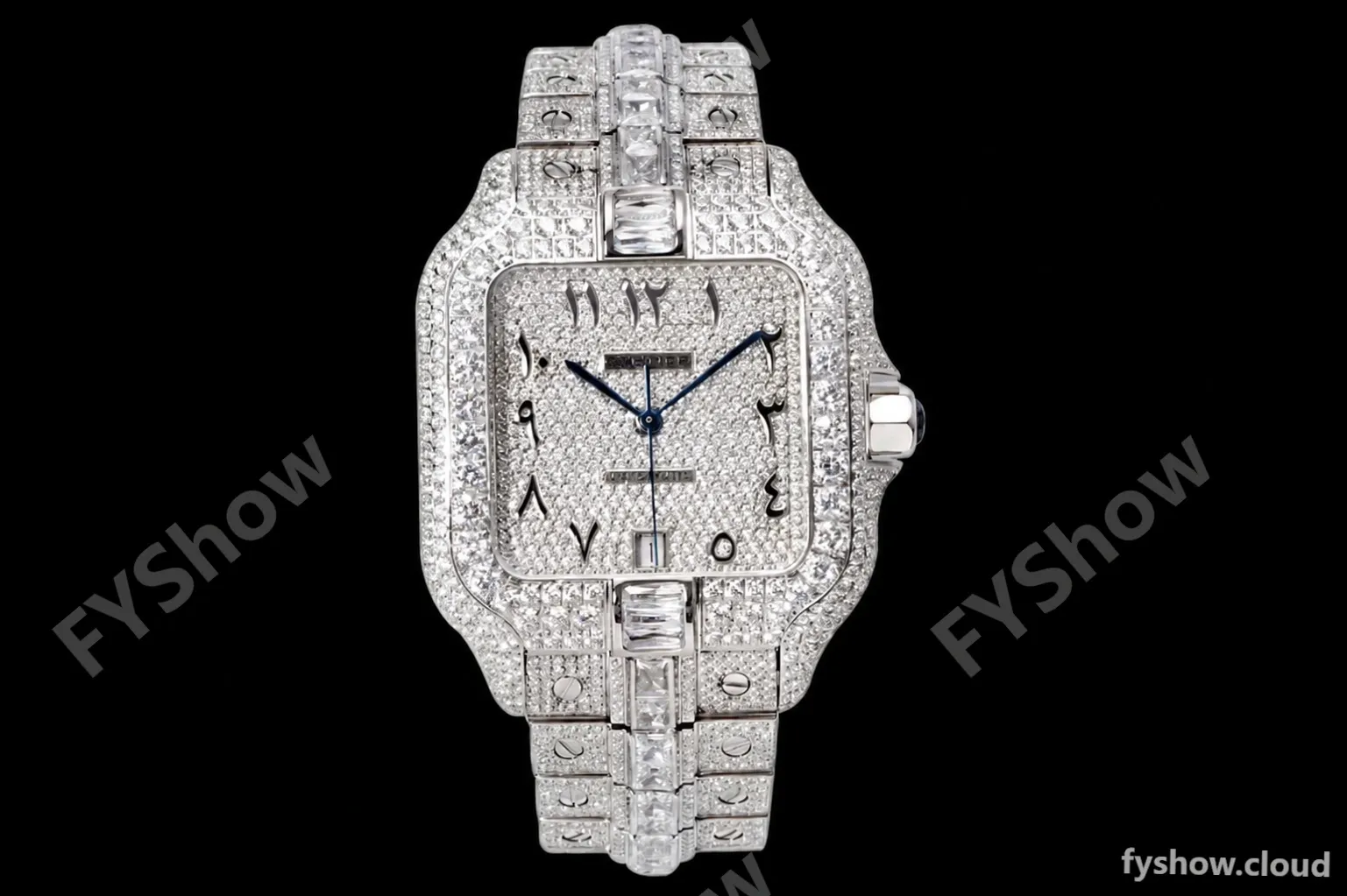 Cartier - Santos De Cartier Mens Automatic 40mm Diamond SS/SS Dia/Ara TWF A2824