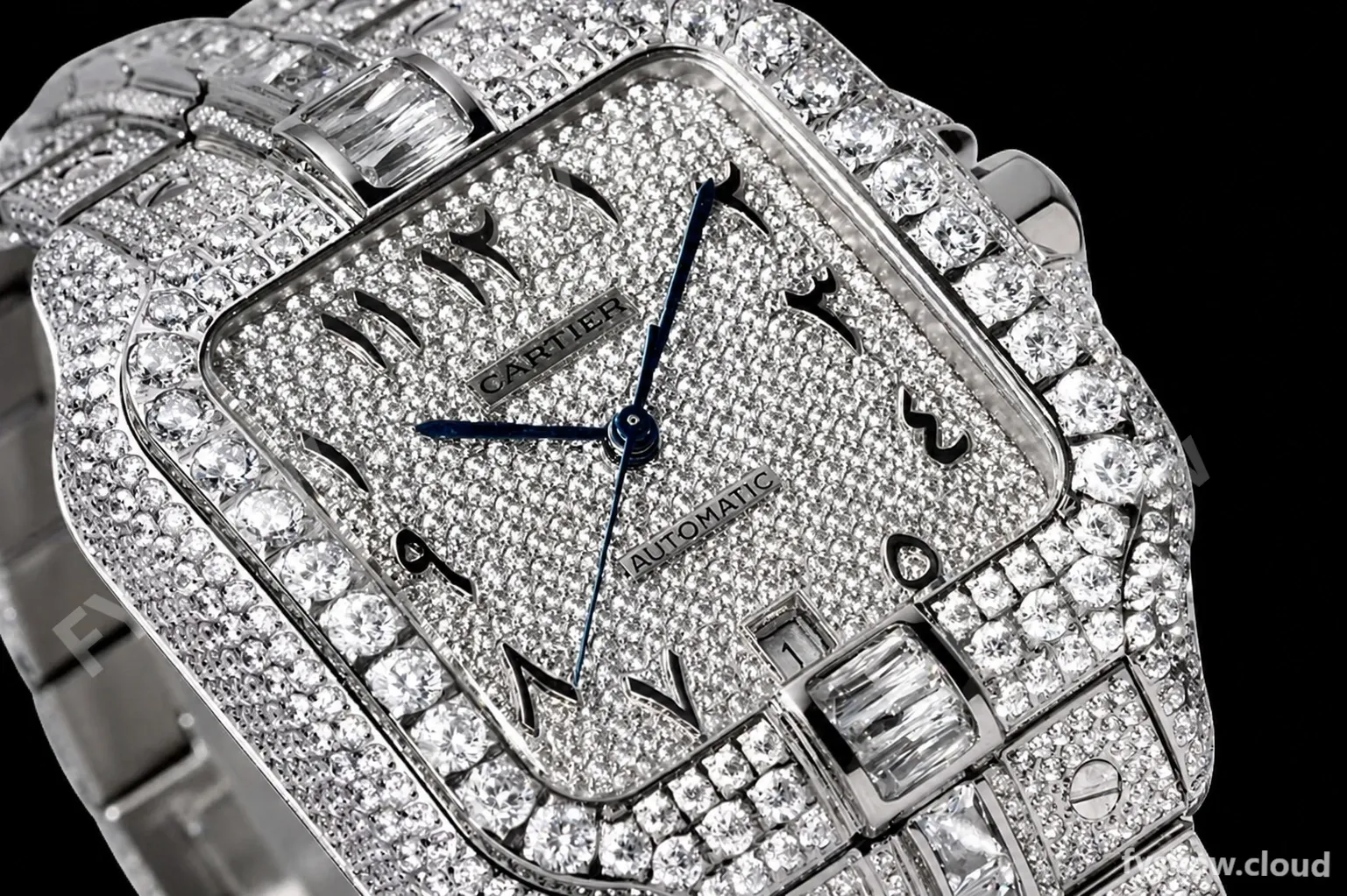Cartier - Santos De Cartier Mens Automatic 40mm Diamond SS/SS Dia/Ara TWF A2824 - Image 4