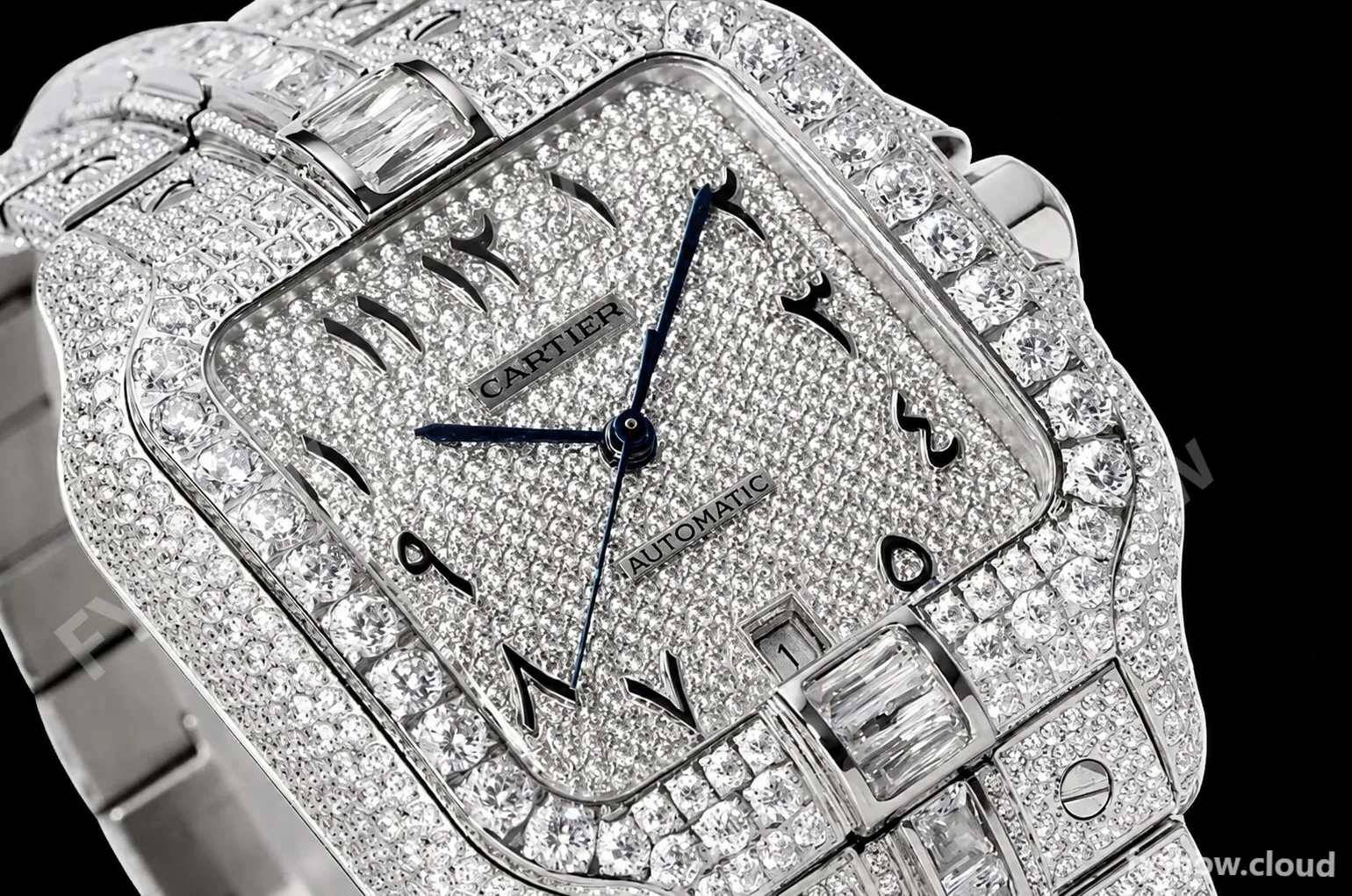 Cartier - Santos De Cartier Mens Automatic 40mm Diamond SS/SS Dia/Ara TWF A2824 - Image 3