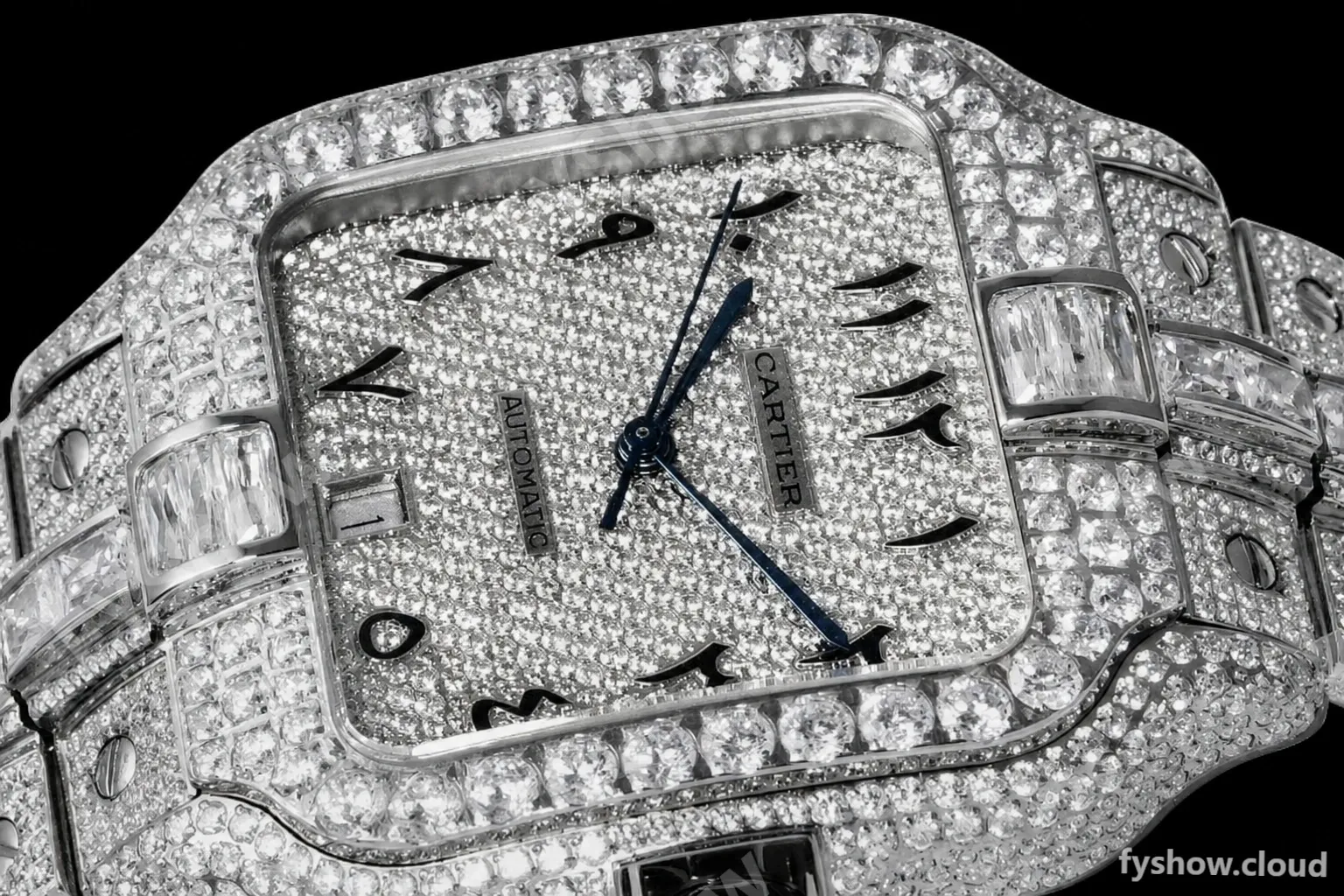 Cartier - Santos De Cartier Mens Automatic 40mm Diamond SS/SS Dia/Ara TWF A2824 - Image 10