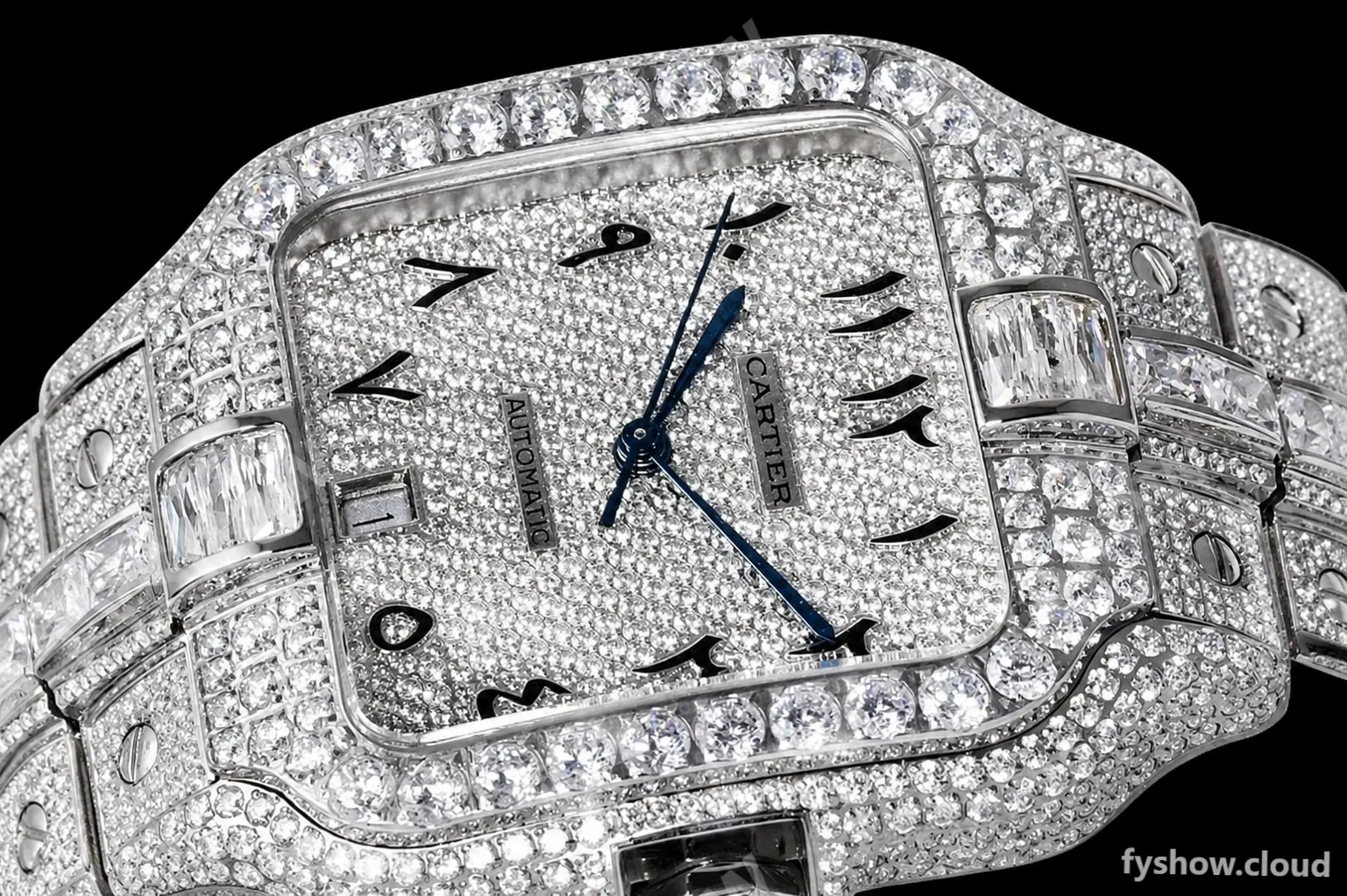 Cartier - Santos De Cartier Mens Automatic 40mm Diamond SS/SS Dia/Ara TWF A2824 - Image 9