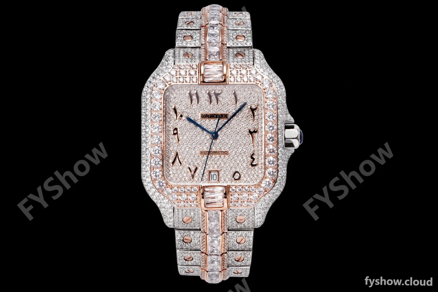 Cartier - Santos De Cartier Mens Automatic 40mm Diamond RG/SS Dia/Ara TWF A2824 - Image 2