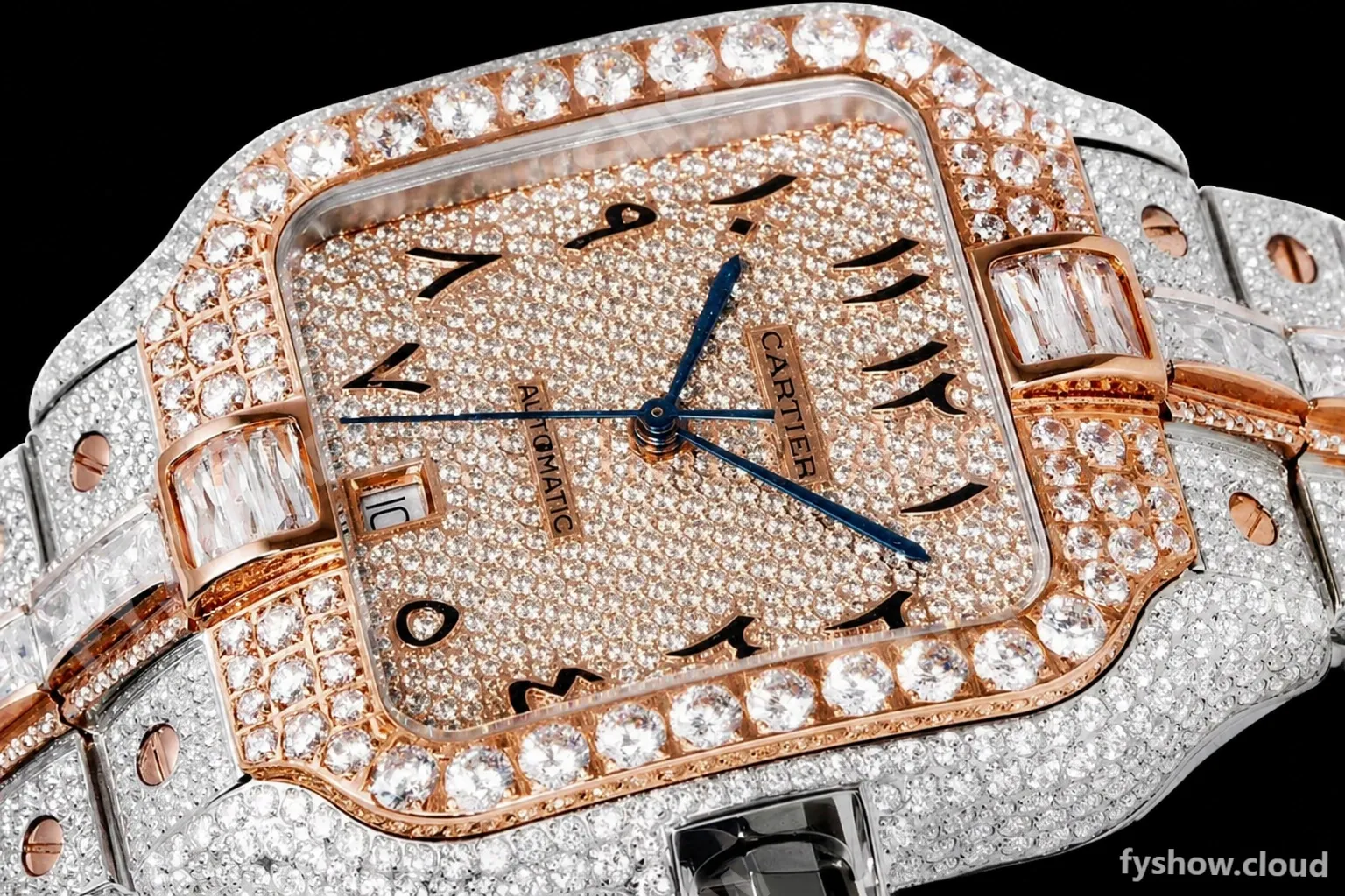 Cartier - Santos De Cartier Mens Automatic 40mm Diamond RG/SS Dia/Ara TWF A2824 - Image 3