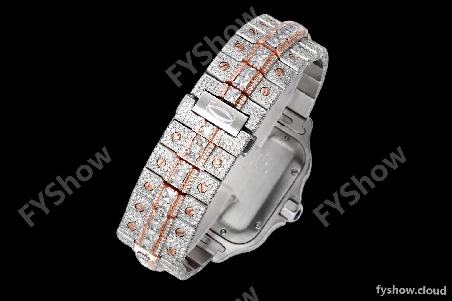 Cartier - Santos De Cartier Mens Automatic 40mm Diamond RG/SS Dia/Ara TWF A2824 - Image 8