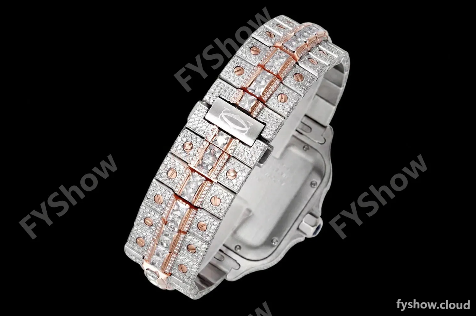 Cartier - Santos De Cartier Mens Automatic 40mm Diamond RG/SS Dia/Ara TWF A2824 - Image 7