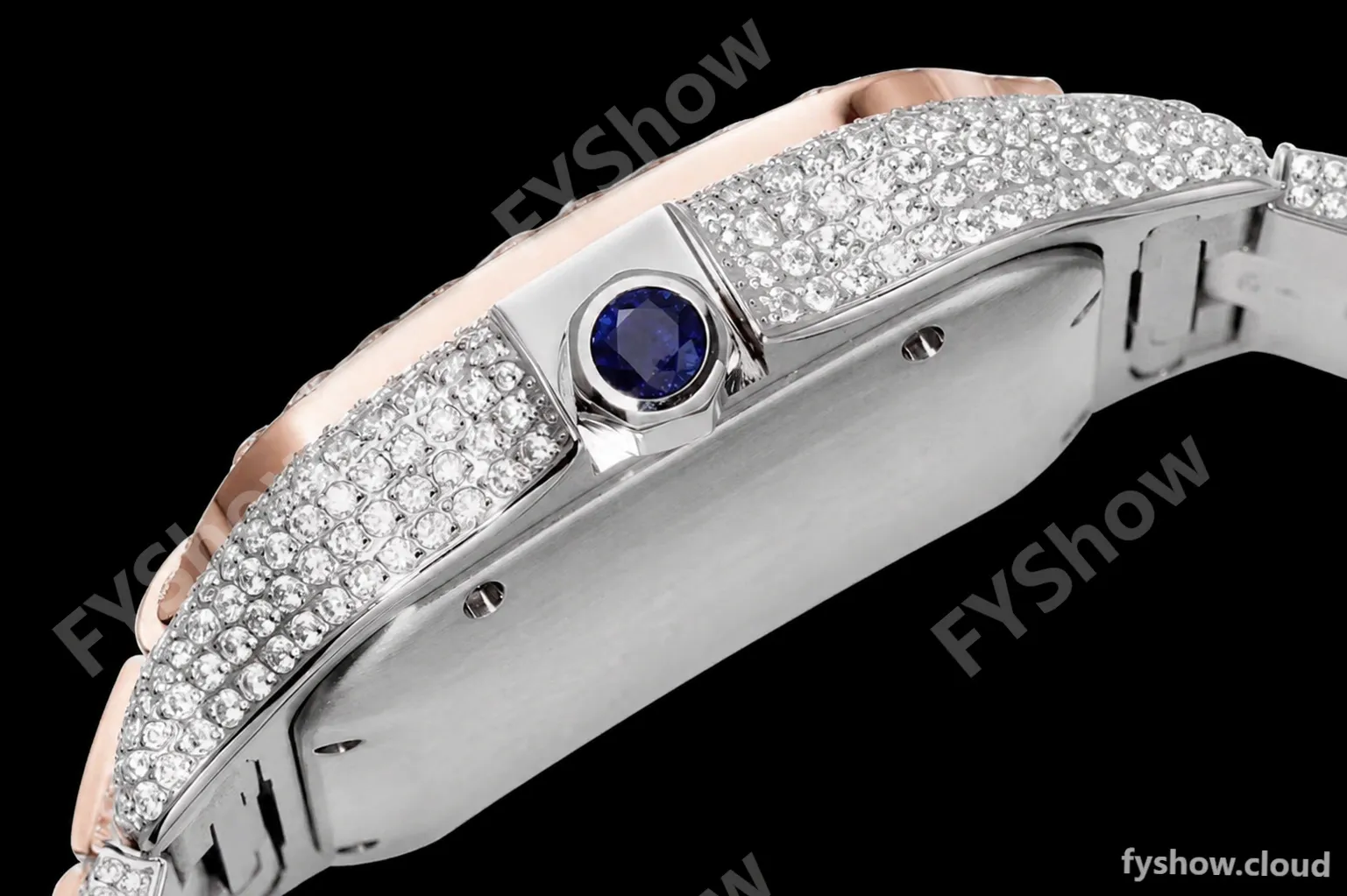 Cartier - Santos De Cartier Mens Automatic 40mm Diamond RG/SS Dia/Ara TWF A2824 - Image 15