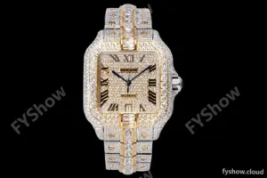 Cartier - Santos De Cartier Mens Automatic 40mm Diamond YG/SS Dia/Rmn TWF A2824