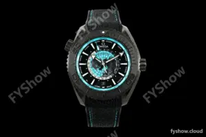 Omega - Seamaster Planet Ocean 600m 45.5mm GMT Worldtimer CER/NY Blk/Grn VSF SA8938