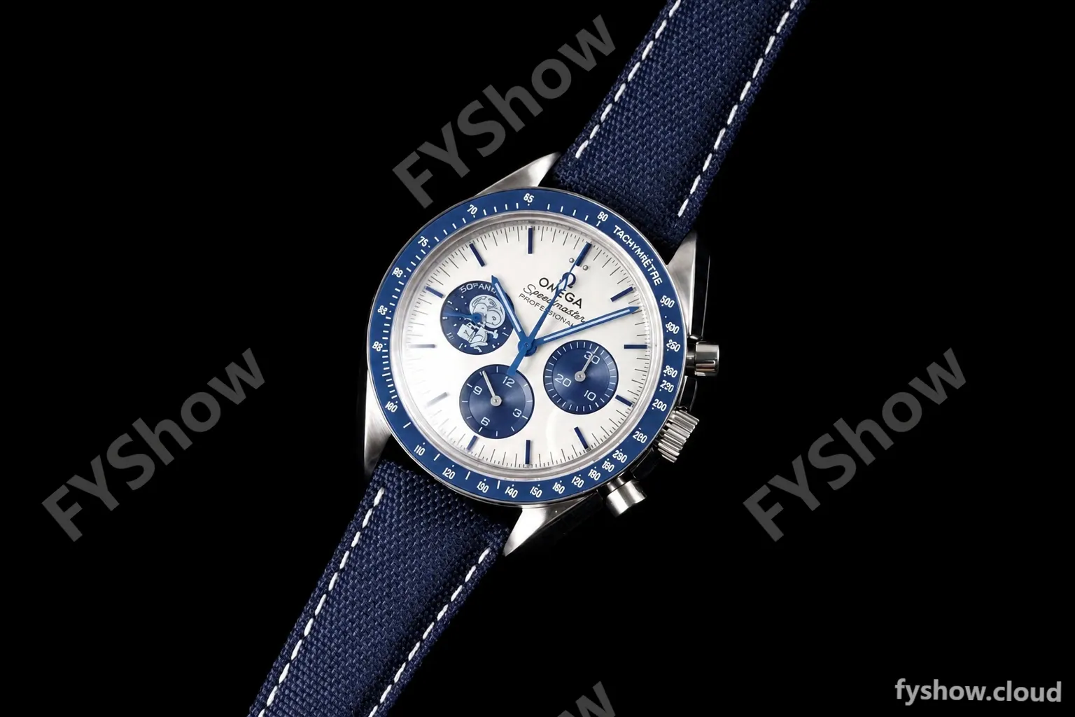 Omega - Speedmaster "Silver Snoopy Award" 50th Anniversary 42mm SS/NY Wht/Blue GSF Cal.3861 - Image 6