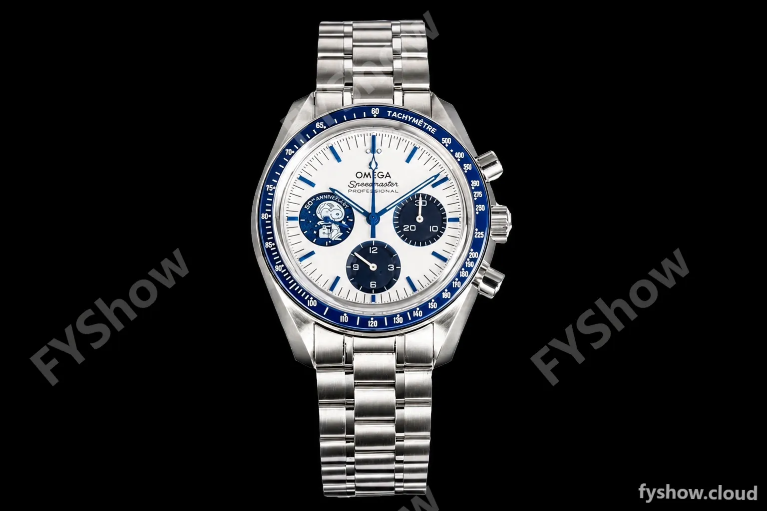 Omega - Speedmaster "Silver Snoopy Award" 50th Anniversary 42mm SS/NY Wht/Blue OSF V2 Cal.3861