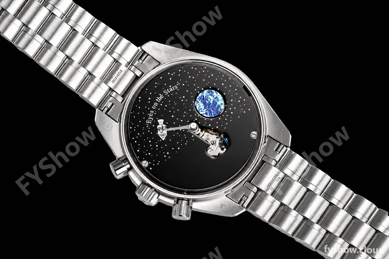 Omega - Speedmaster "Silver Snoopy Award" 50th Anniversary 42mm SS/NY Wht/Blue OSF V2 Cal.3861 - Image 4